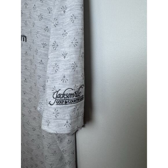 Travis Mathew Golf Polo Shirt Mens Size XL Gray Allover Print Lightweight - Picture 3 of 14